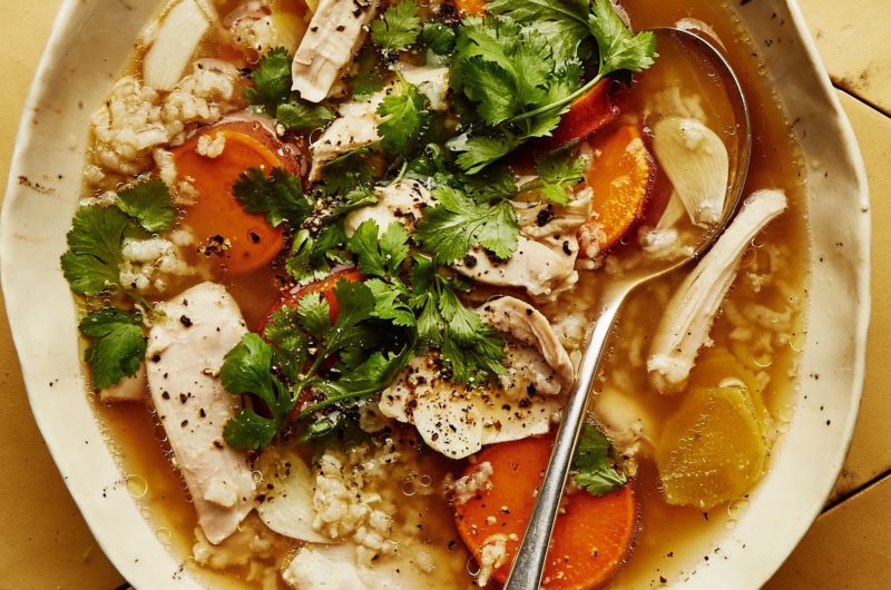 Feel-Better Chicken and Rice Soup